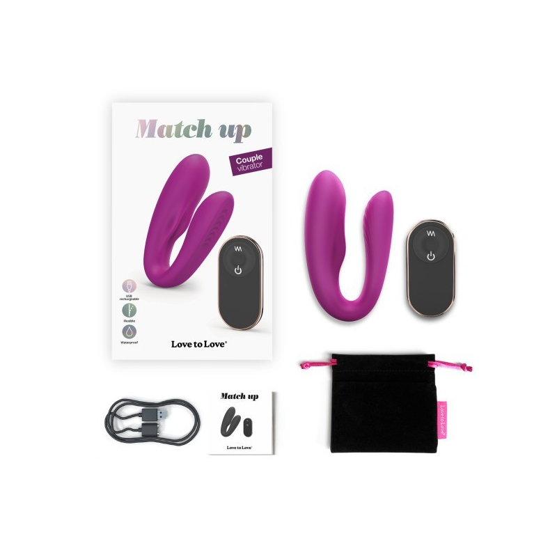 MATCH UP Sweet Orchid Jouet pour couple télécommandé Rose