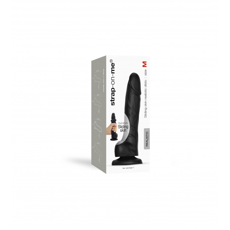 Sliding Skin Dildo réaliste Noir