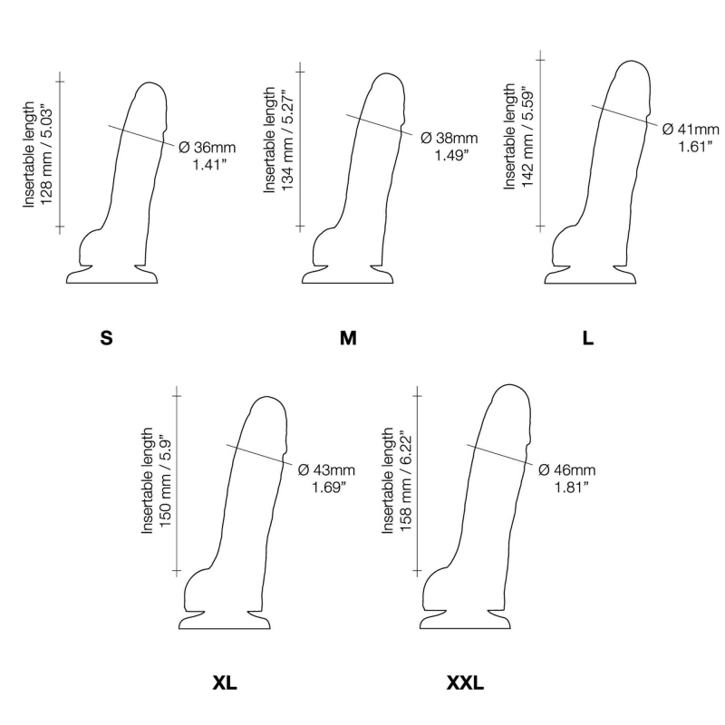 Sliding Skin Dildo réaliste Noir