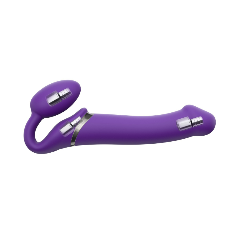 Strap-on Vibrant Télécommandé 3 Moteurs Violet