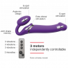 Strap-on Vibrant Télécommandé 3 Moteurs Violet