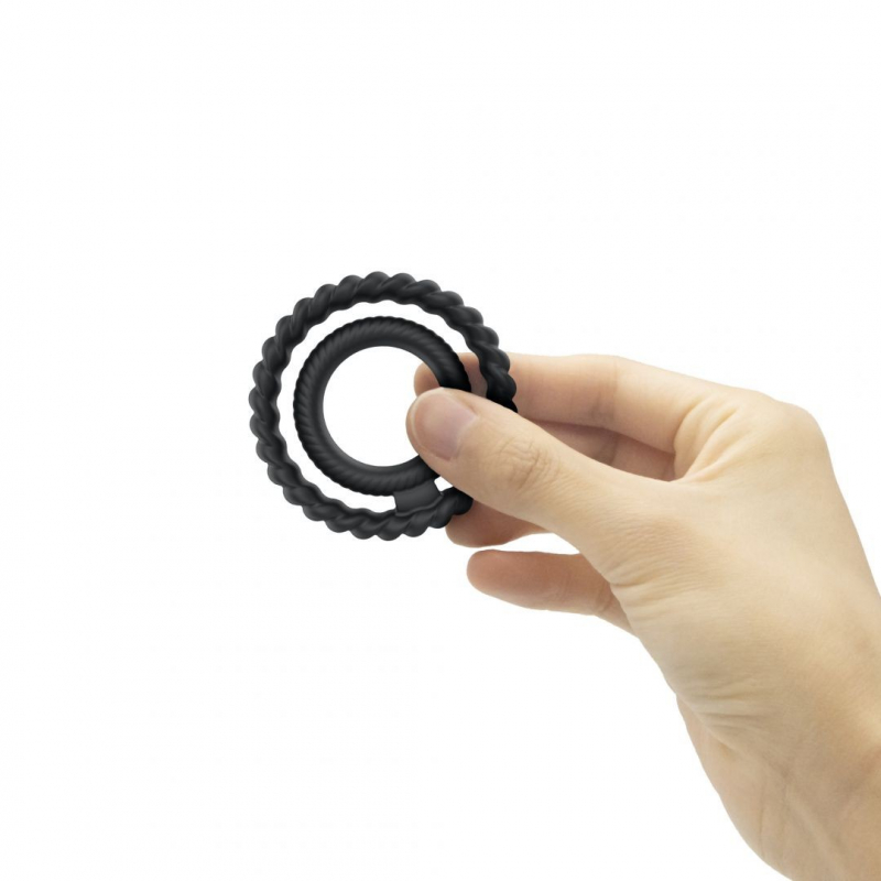 Cockring Dual ring Dorcel Noir