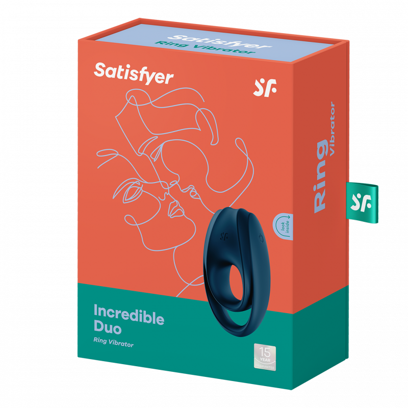 Cockring Satisfyer Incredible duo Noir