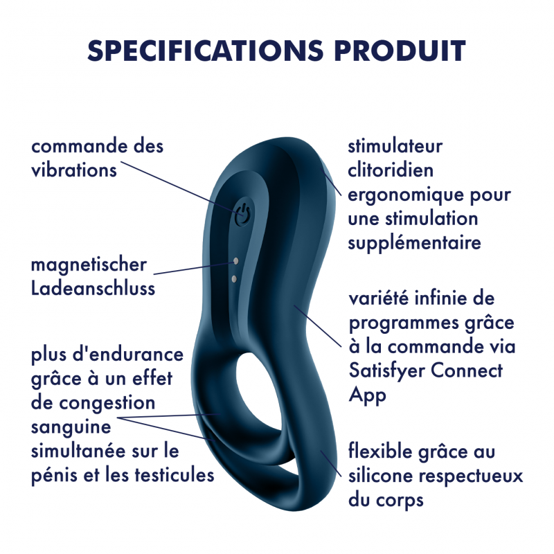 Cockring Satisfyer Epic duo Noir
