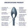 Cockring Satisfyer Bullseye Dark blue Bleu