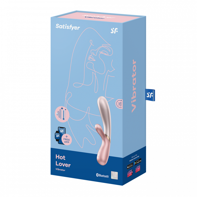 Vibromasseur rabbit chauffant Satisfyer Hot Lover pink Rose