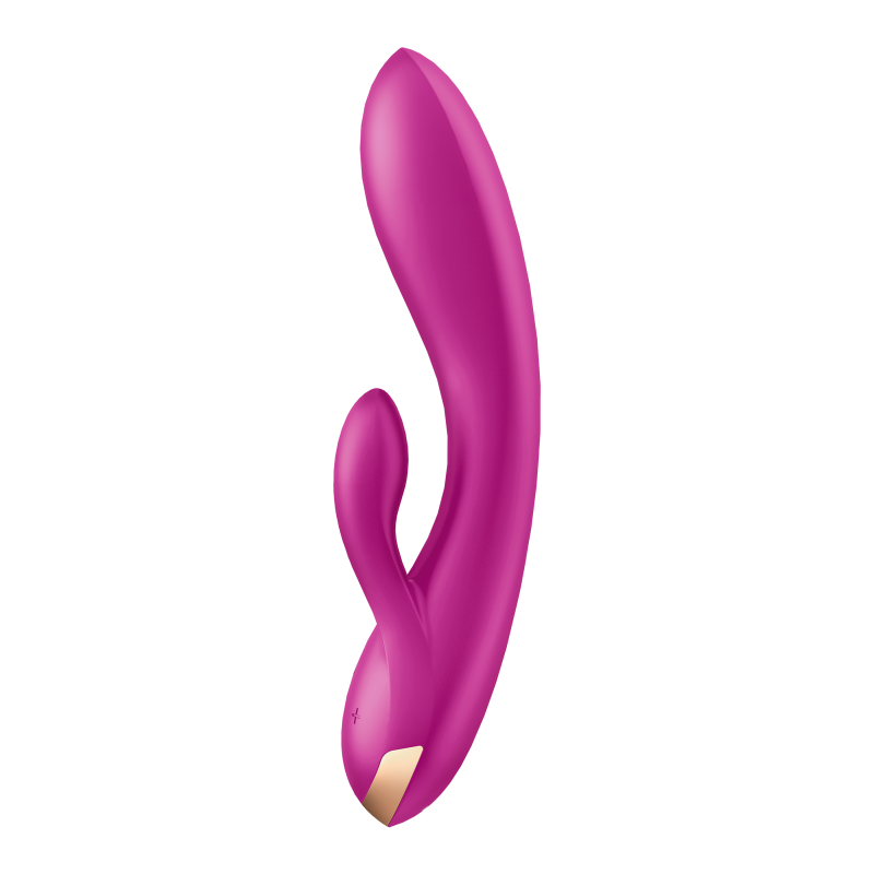 Vibromasseur rabbit chauffant Satisfyer Double Flex Connect Violet