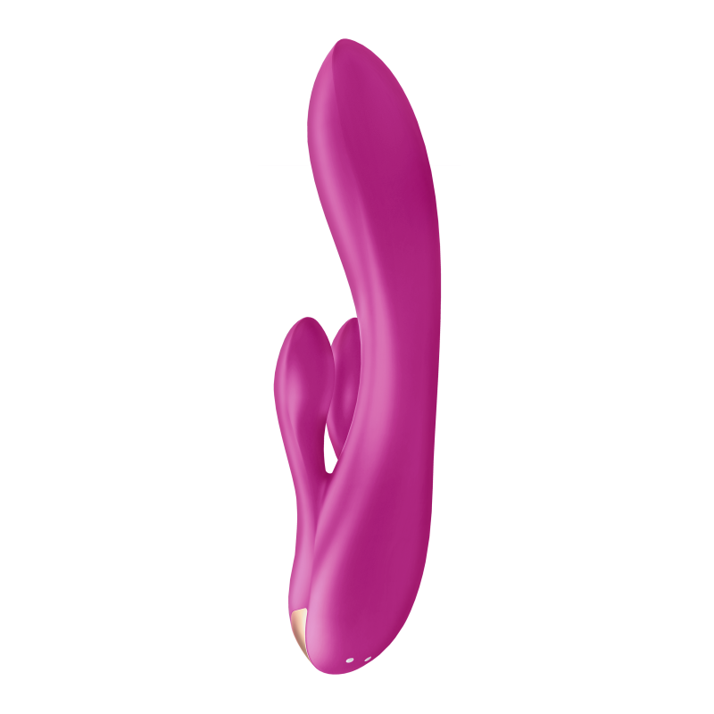 Vibromasseur rabbit chauffant Satisfyer Double Flex Connect Violet