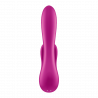Vibromasseur rabbit chauffant Satisfyer Double Flex Connect Violet