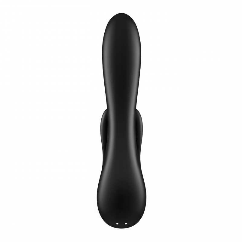 Vibromasseur rabbit chauffant Satisfyer Double Flex Connect Noir