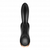 Vibromasseur rabbit chauffant Satisfyer Double Flex Connect Noir