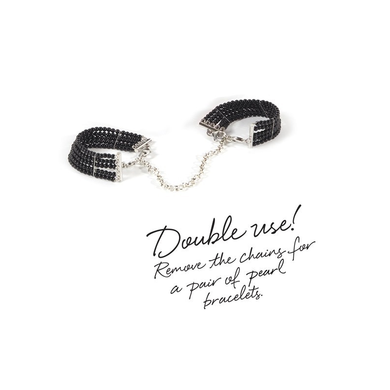Plaisir Nacre Menottes Bracelets Noir