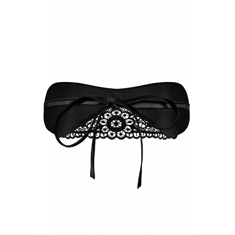 Satinia Masque en satin Noir
