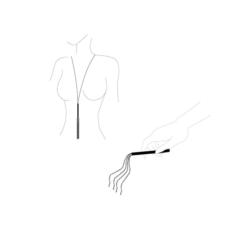 Magnifique Collier Fouet Argent