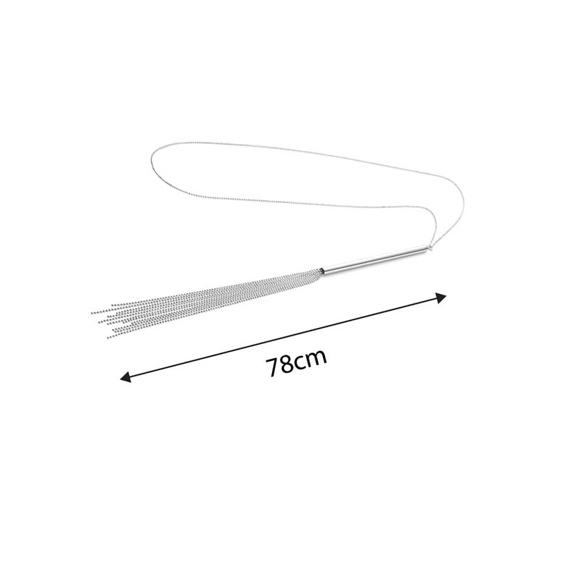 Magnifique Collier Fouet Argent