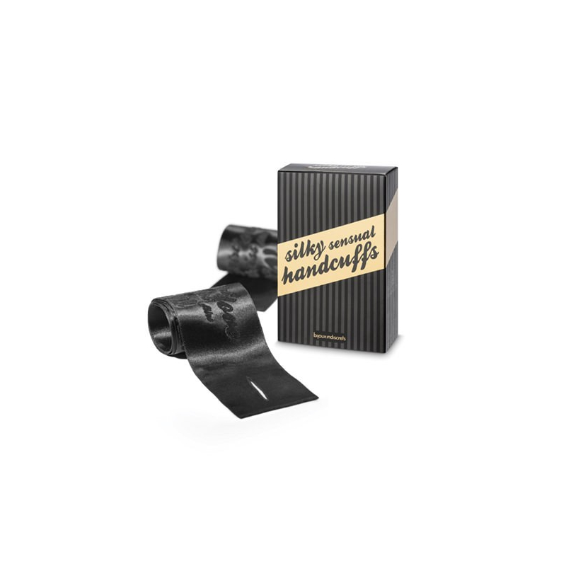 Menottes sensuelles Liens en satin Noir