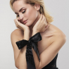 Menottes sensuelles Liens en satin Noir