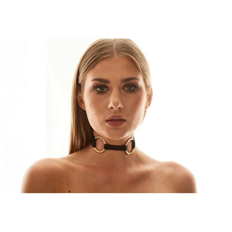 Collier Alabama 1 deux anneaux Noir