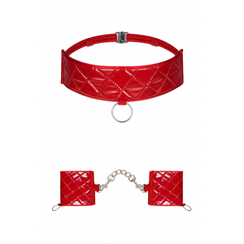 Hunteria Menottes et Collier Rouge