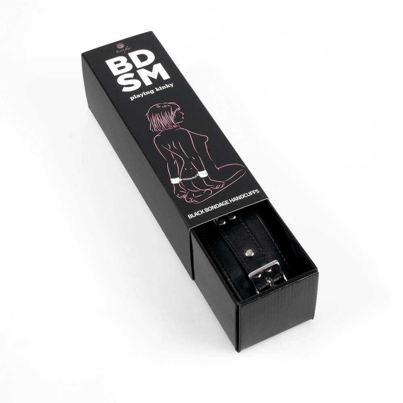 Menottes de bondage noires Secret play BDSM collection Noir