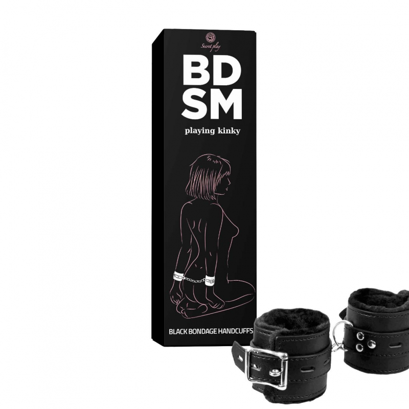 Menottes de bondage noires Secret play BDSM collection Noir
