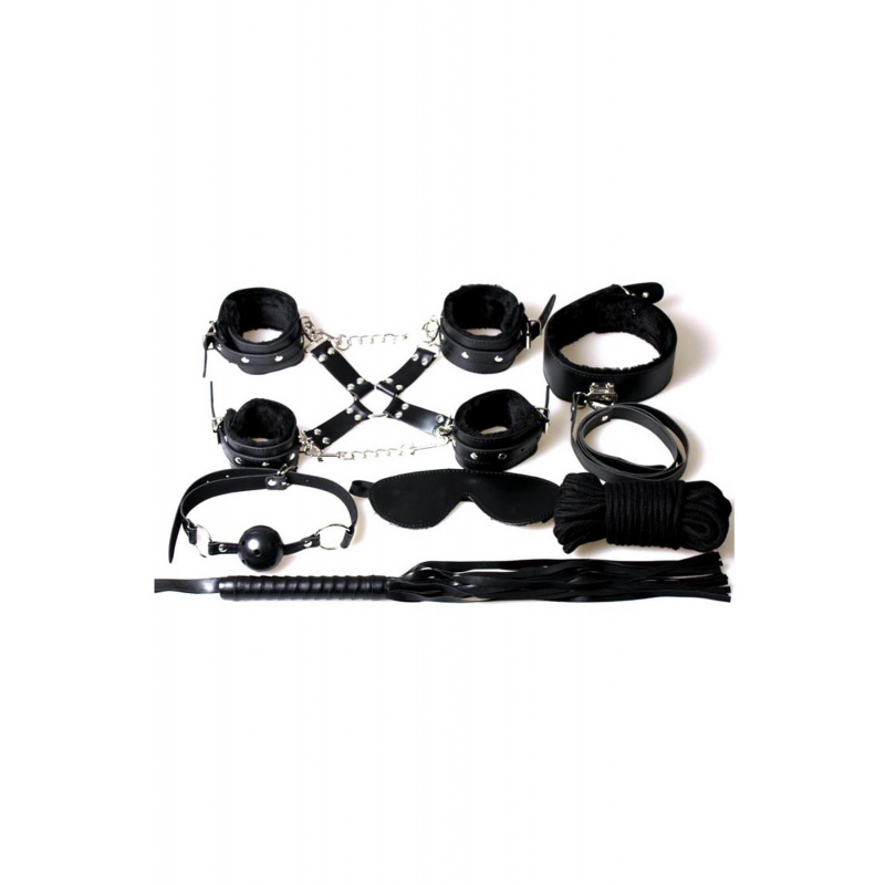 Secret Bondage Ensemble BDSM 8 pcs 6148k Noir