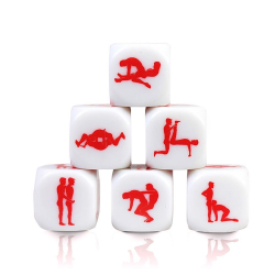 Dé Kamasutra Gay Blanc et rouge Rouge