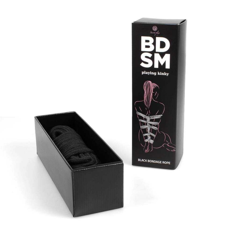Corde de bondage noire Secret play BDSM collection Noir