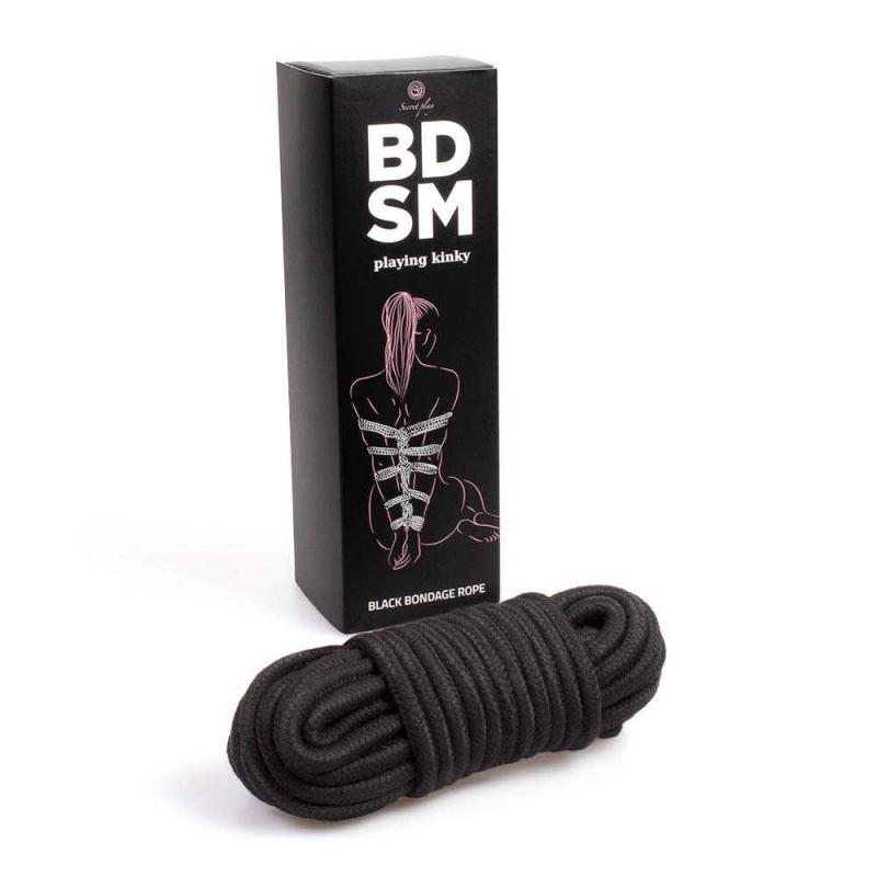 Corde de bondage noire Secret play BDSM collection Noir