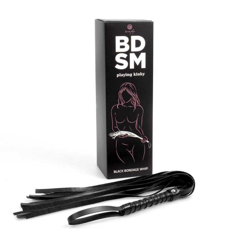 Fouet de bondage noire Secret play BDSM collection Noir