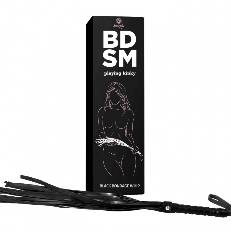 Fouet de bondage noire Secret play BDSM collection Noir