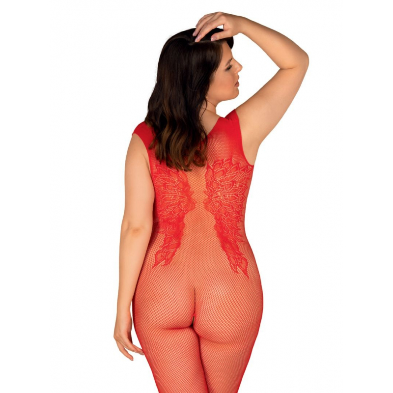 N112 Bodystocking Rouge