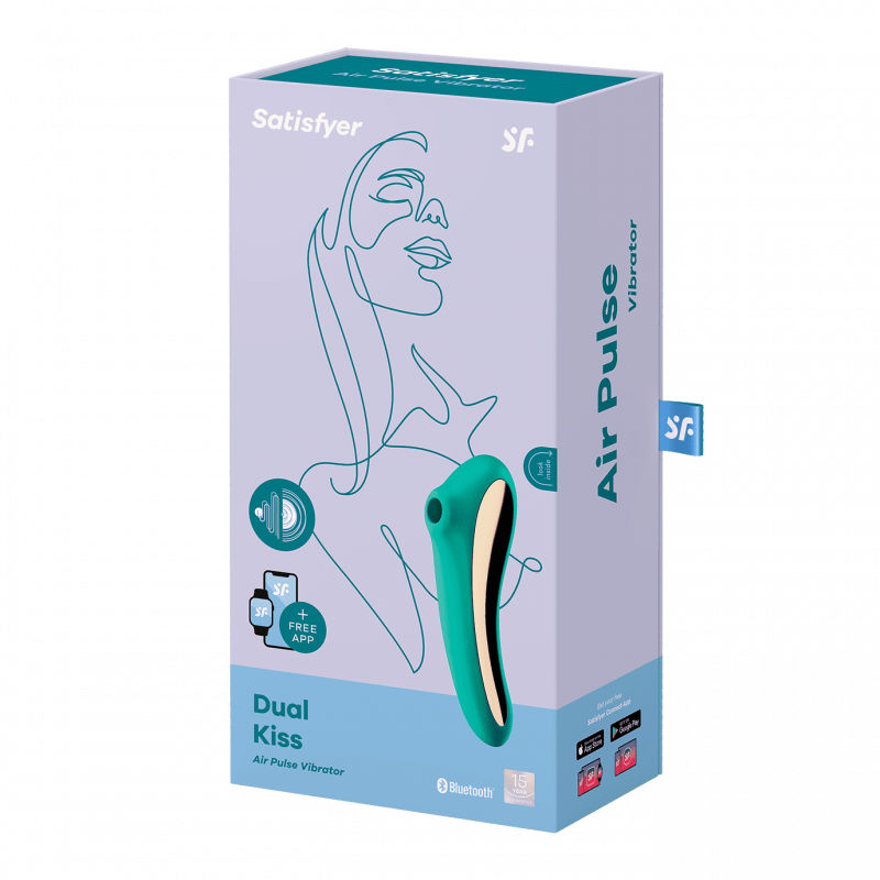 Stimulateur et Vibromasseur Satisfyer Dual Kiss Vert