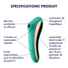 Stimulateur et Vibromasseur Satisfyer Dual Kiss Vert