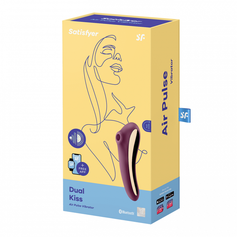 Stimulateur et Vibromasseur Satisfyer Dual Kiss Mauve Violet