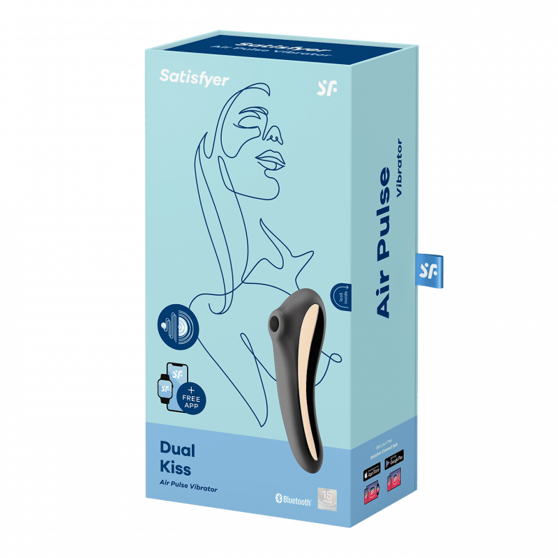 Stimulateur et Vibromasseur Satisfyer Dual Kiss Noir