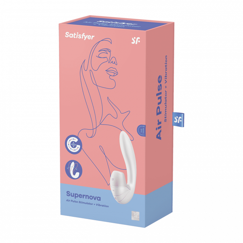 Stimulateur clitoridien et Vibromasseur point G Satisfyer Supernova Blanc