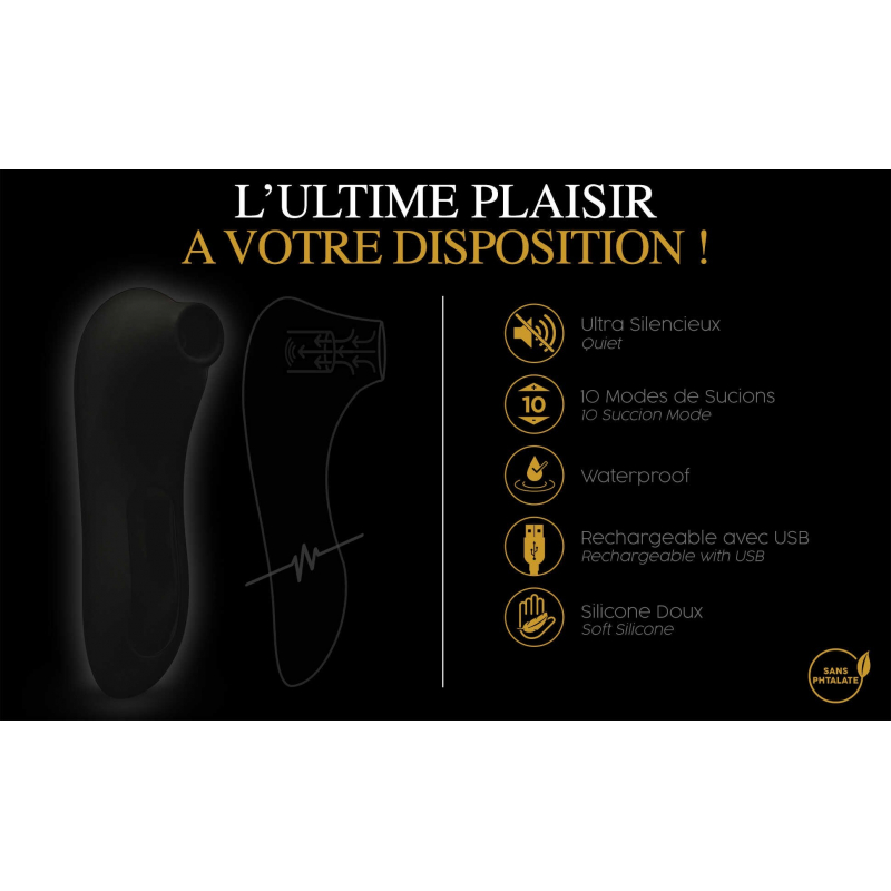 Le Maxi stimulateur clitoridien Noir
