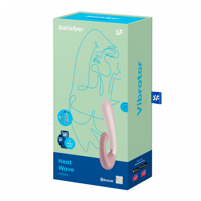 Stimulateur clitoridien et Vibromasseur point G Satisfyer Heat Wave Connect App Mauve