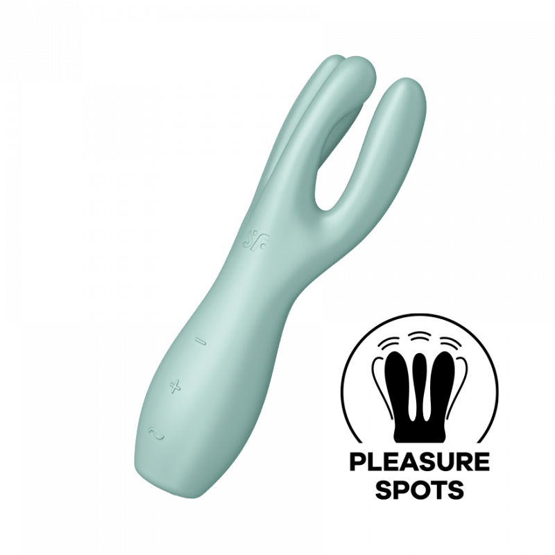 Stimulateur clitoridien et Vibromasseur point G Satisfyer Threesome 3 Vert clair Vert-clair