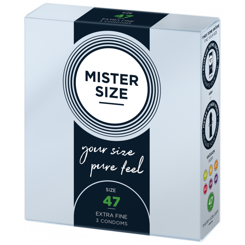 Boîte de 3 préservatifs Mister Size 7 tailles disponibles