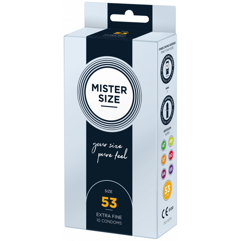 Boîte de 10 préservatifs Mister Size 7 tailles disponibles