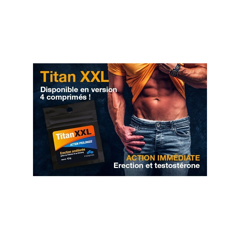 Titan XXL Homme 4 comprimés Bleu