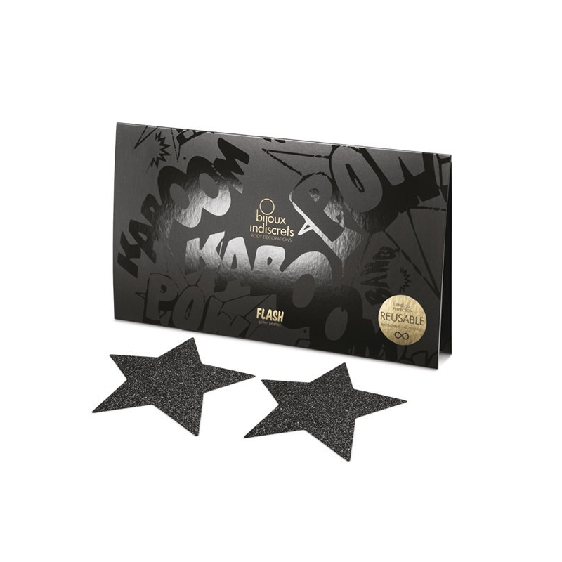 Flash Cache-tétons Etoile Noir