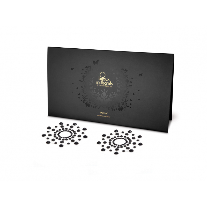 Mimi Bijoux de seins Strass Noir