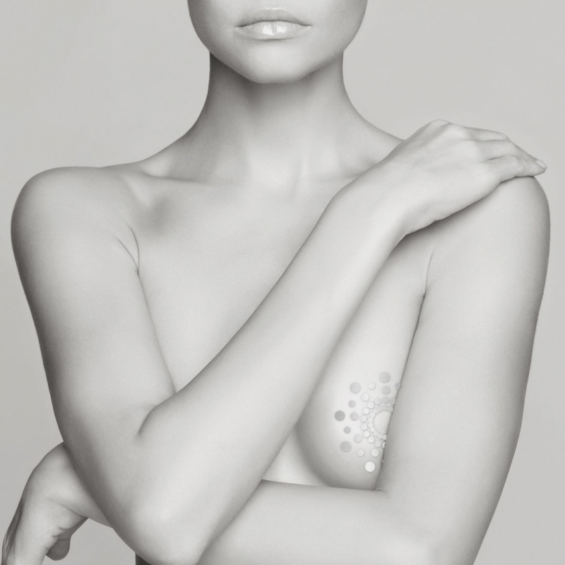 Mimi Kit bijoux de seins effet tatouage Argent