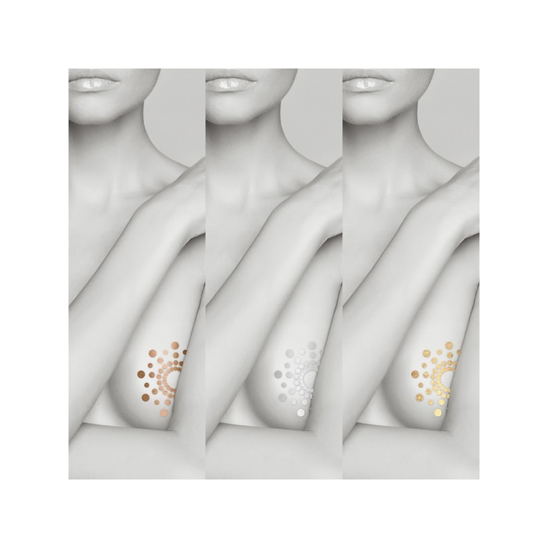 Mimi Kit bijoux de seins effet tatouage Argent