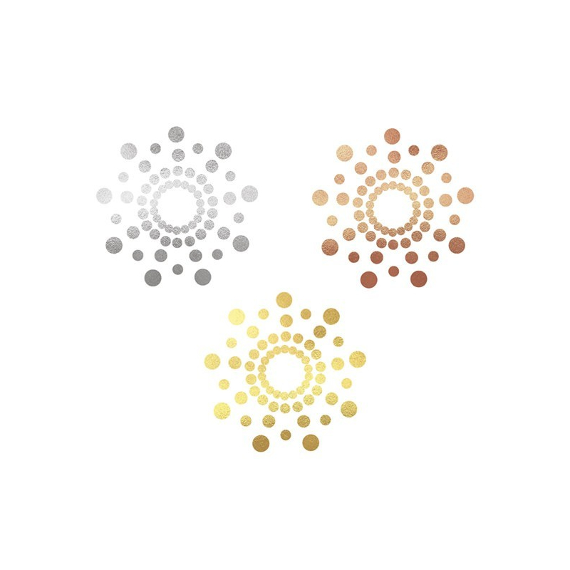 Mimi Kit bijoux de seins effet tatouage Argent