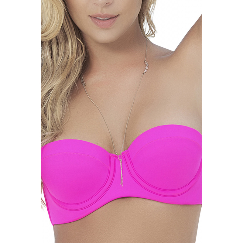 Haut de maillot de bain bandeau Style 6847 Rose