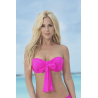 Haut de maillot de bain bandeau effet drappé Style 6848 Rose